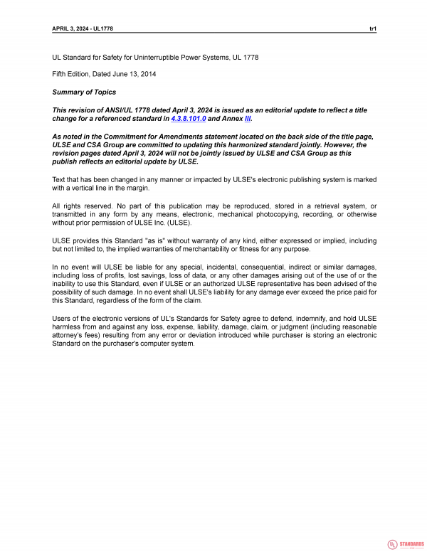 UL 1778 PDF UL 1778 PDF